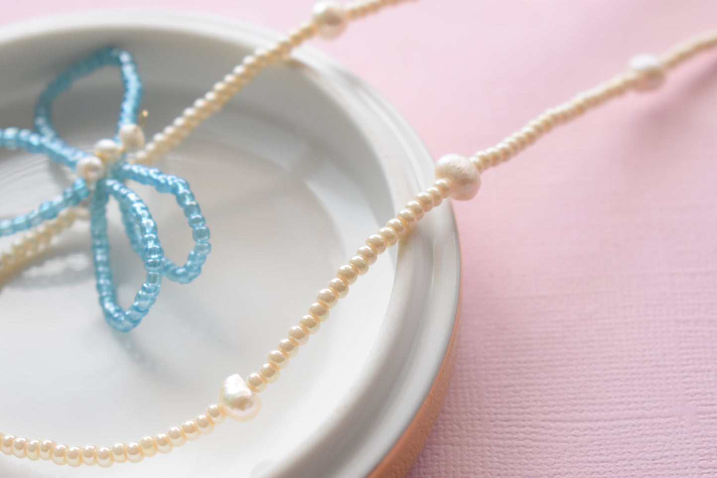 Dragonfly - Fresh Water Pearl Necklace