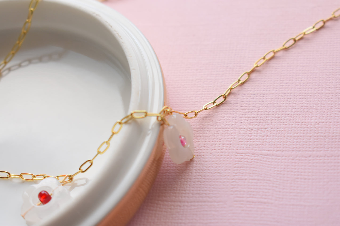 Berry Flowers - Gold Filled Necklace