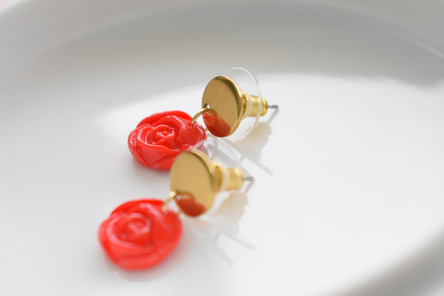 Red + Roses - Dangle/Stud Earrings