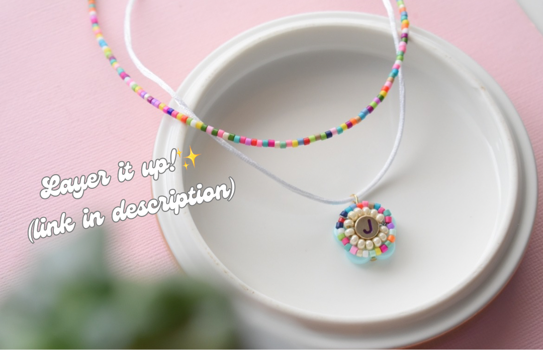 Personalized Flower Charm Pendant Necklace