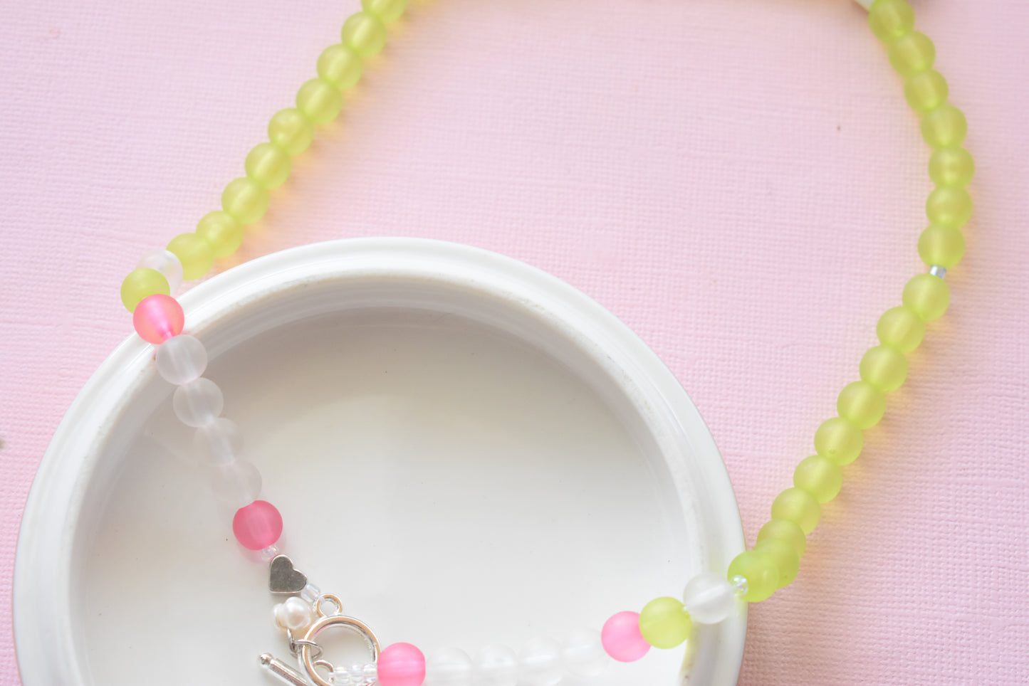 Pink Lemonade - Beaded Necklace