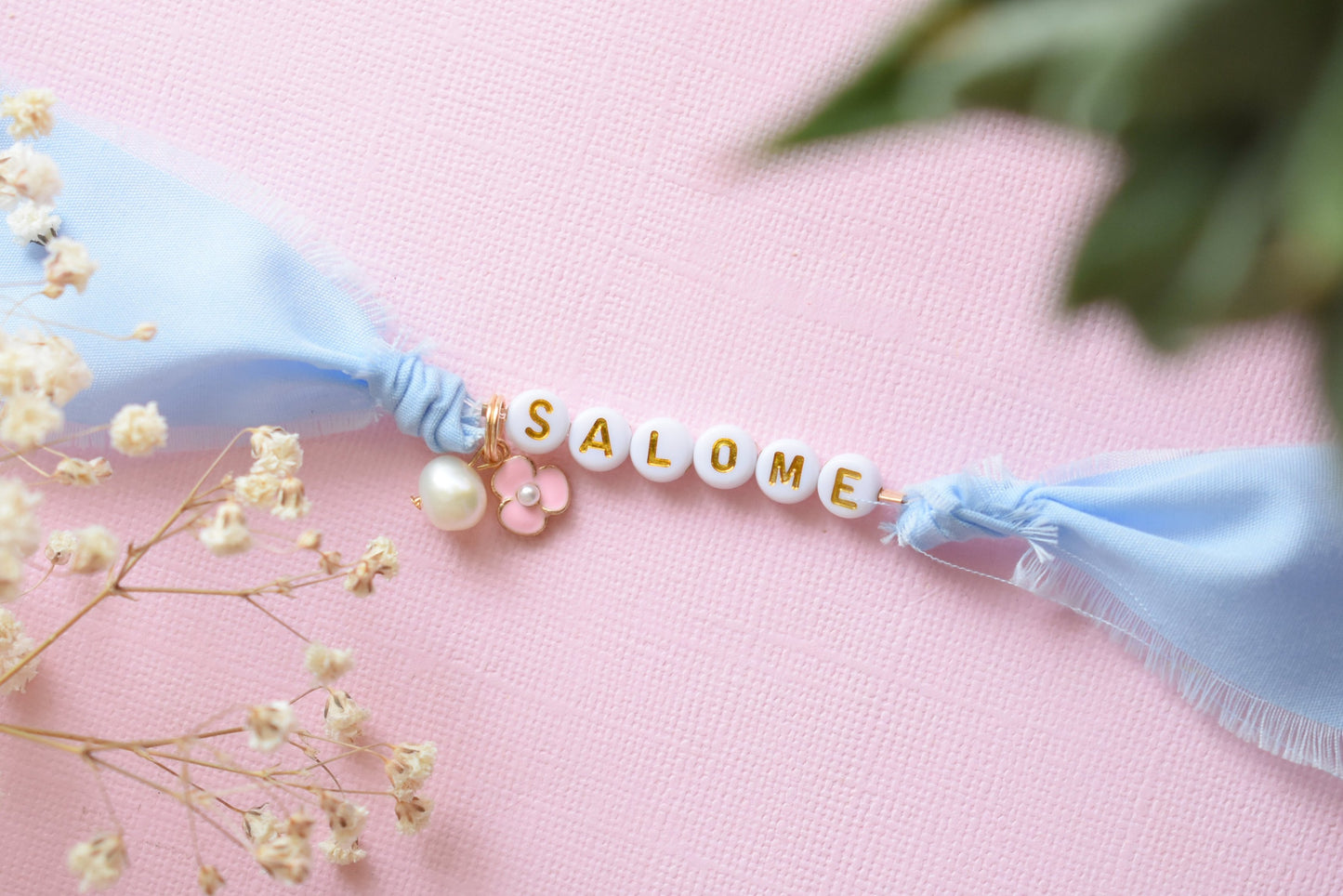 Personalized | Blue Fabric Friendship Bracelet