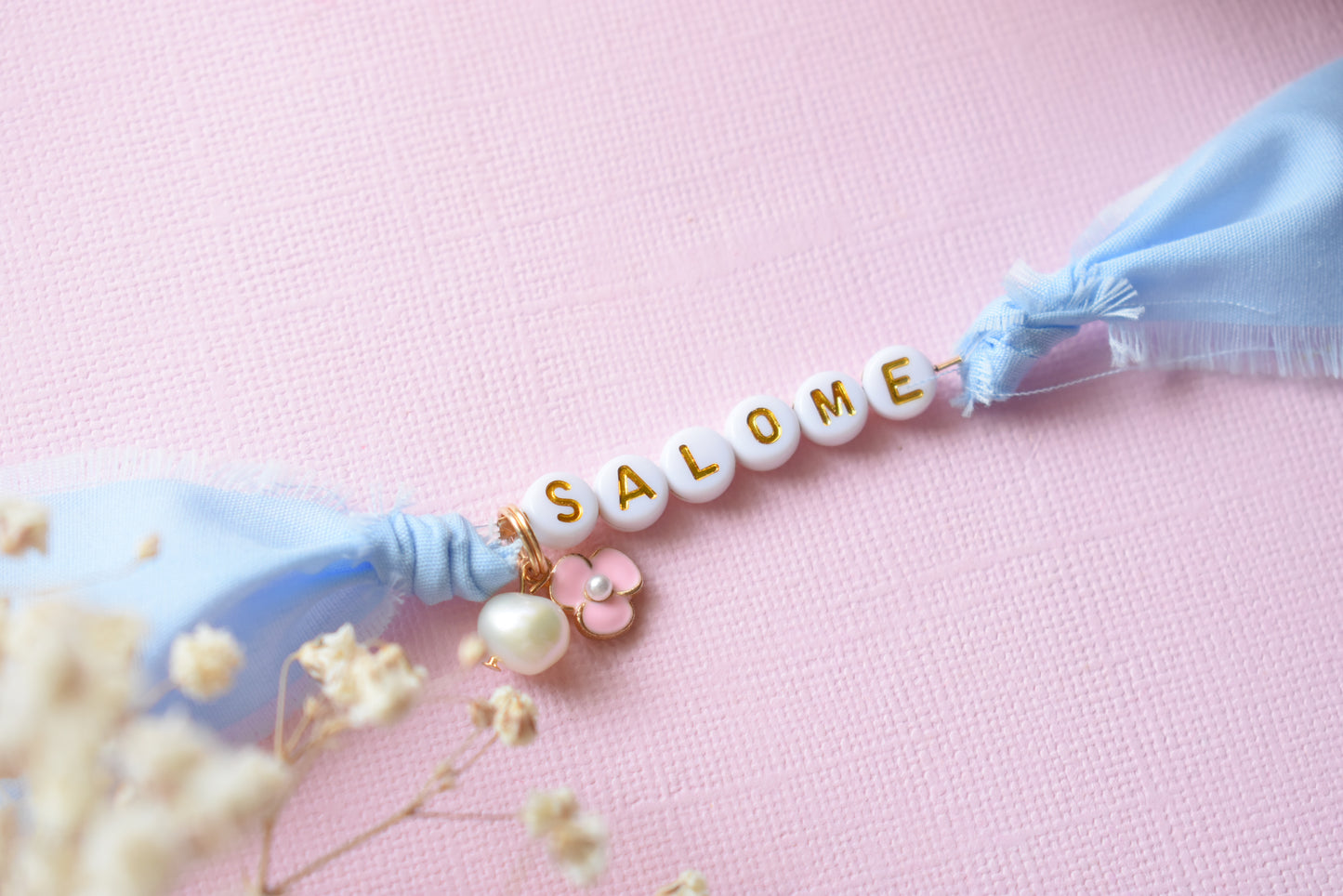 Personalized | Blue Fabric Friendship Bracelet