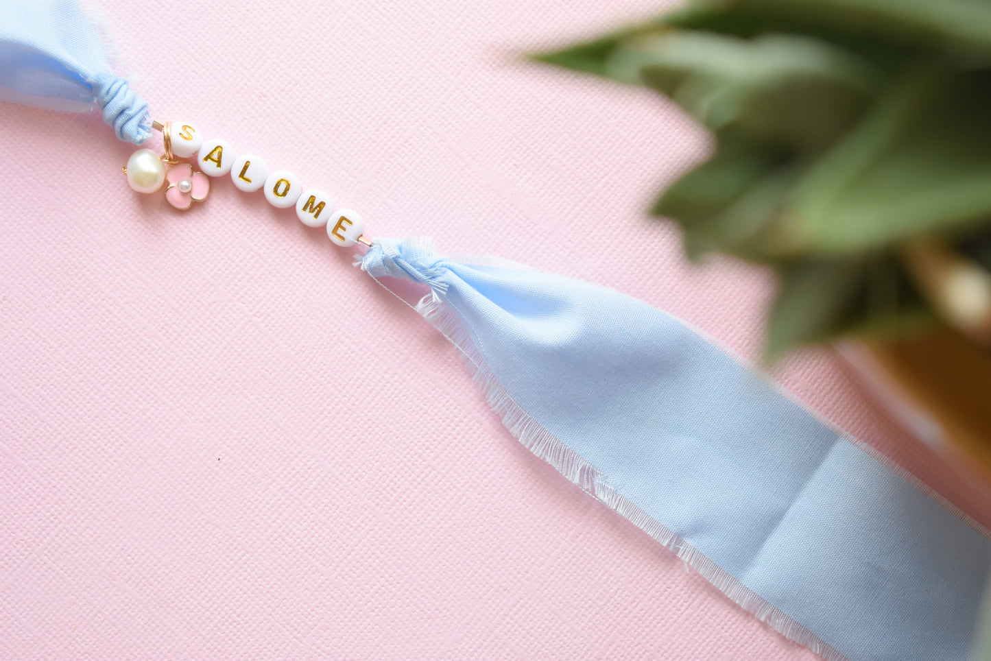 Personalized | Blue Fabric Friendship Bracelet