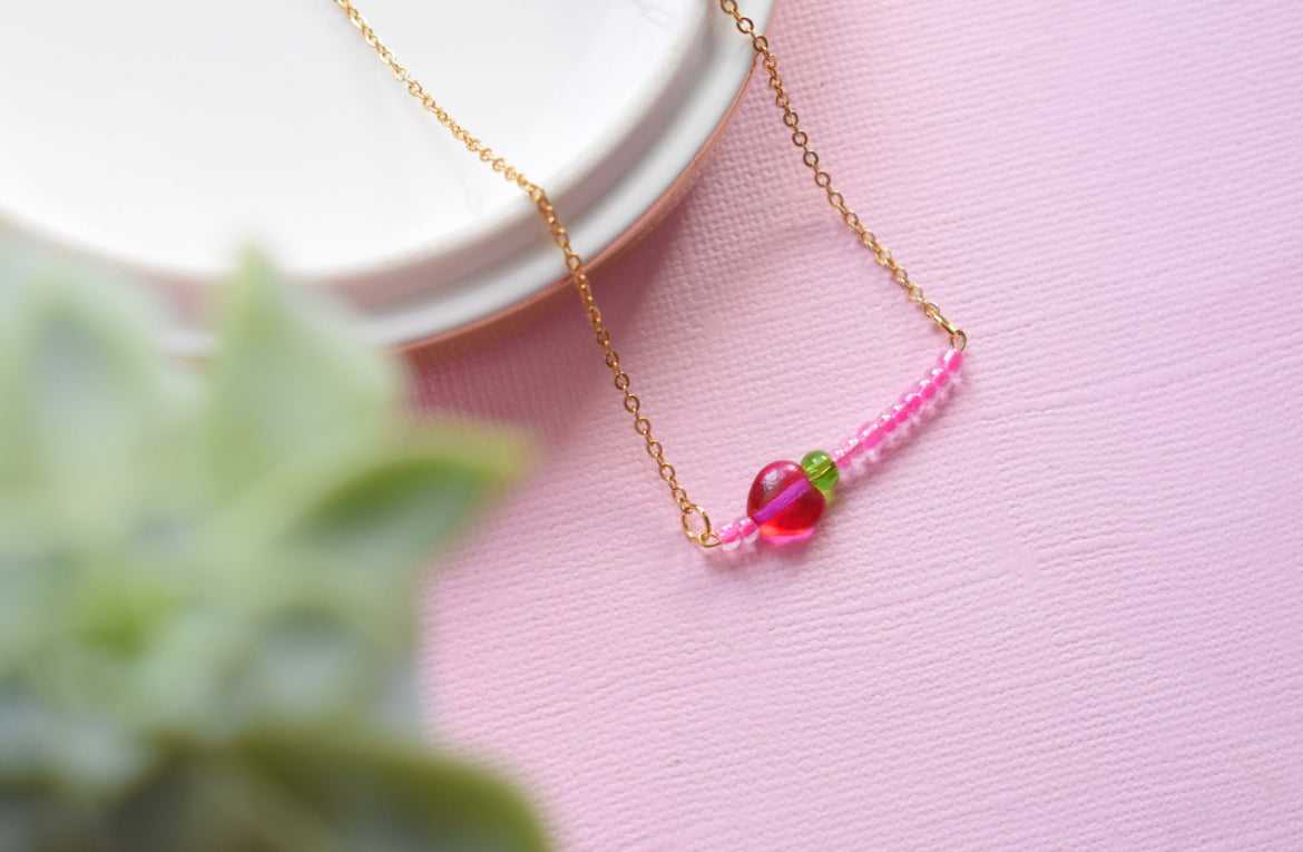 Berry Dainty - Gold Plated | Beaded Necklace