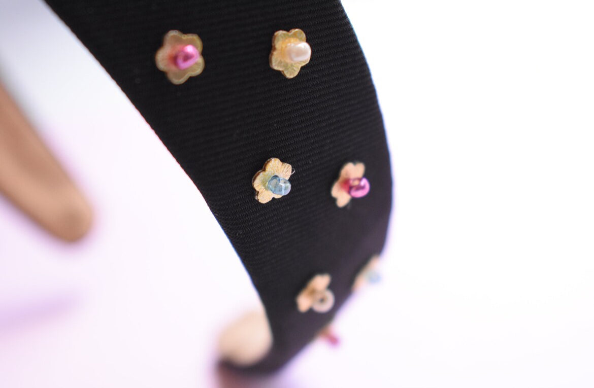 Secret Garden - Black & Gold Summer Headband