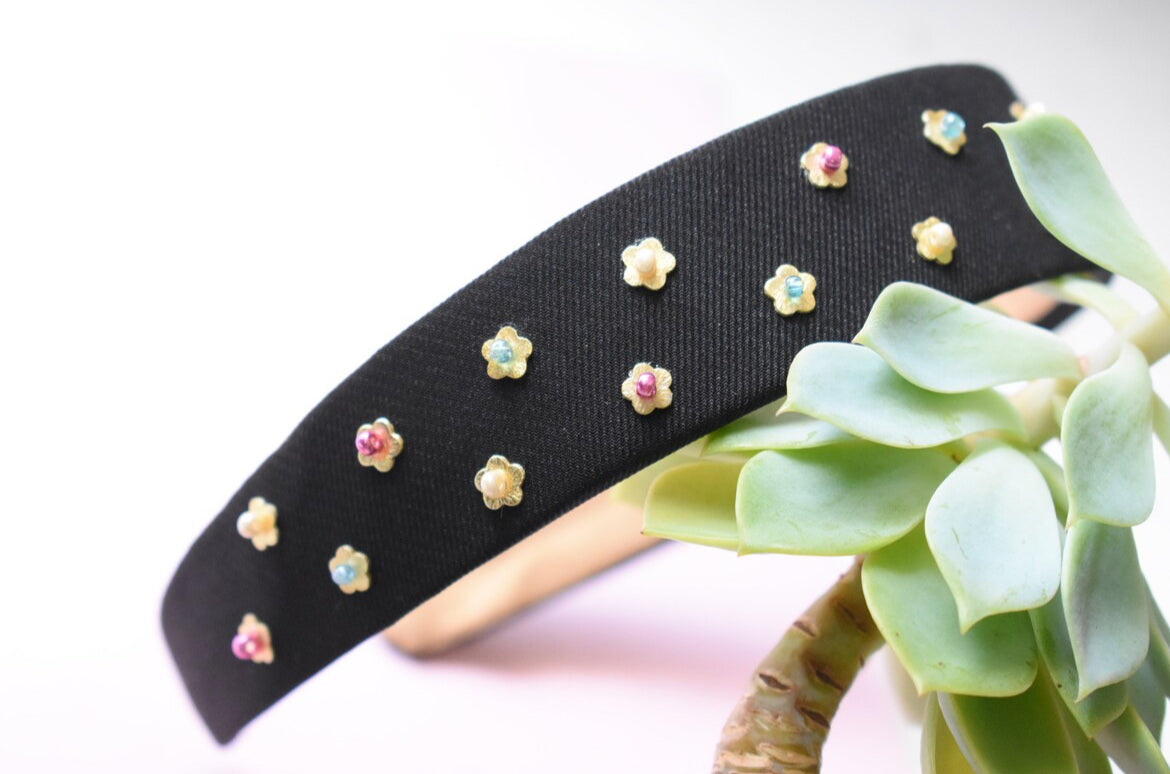 Secret Garden - Black & Gold Summer Headband