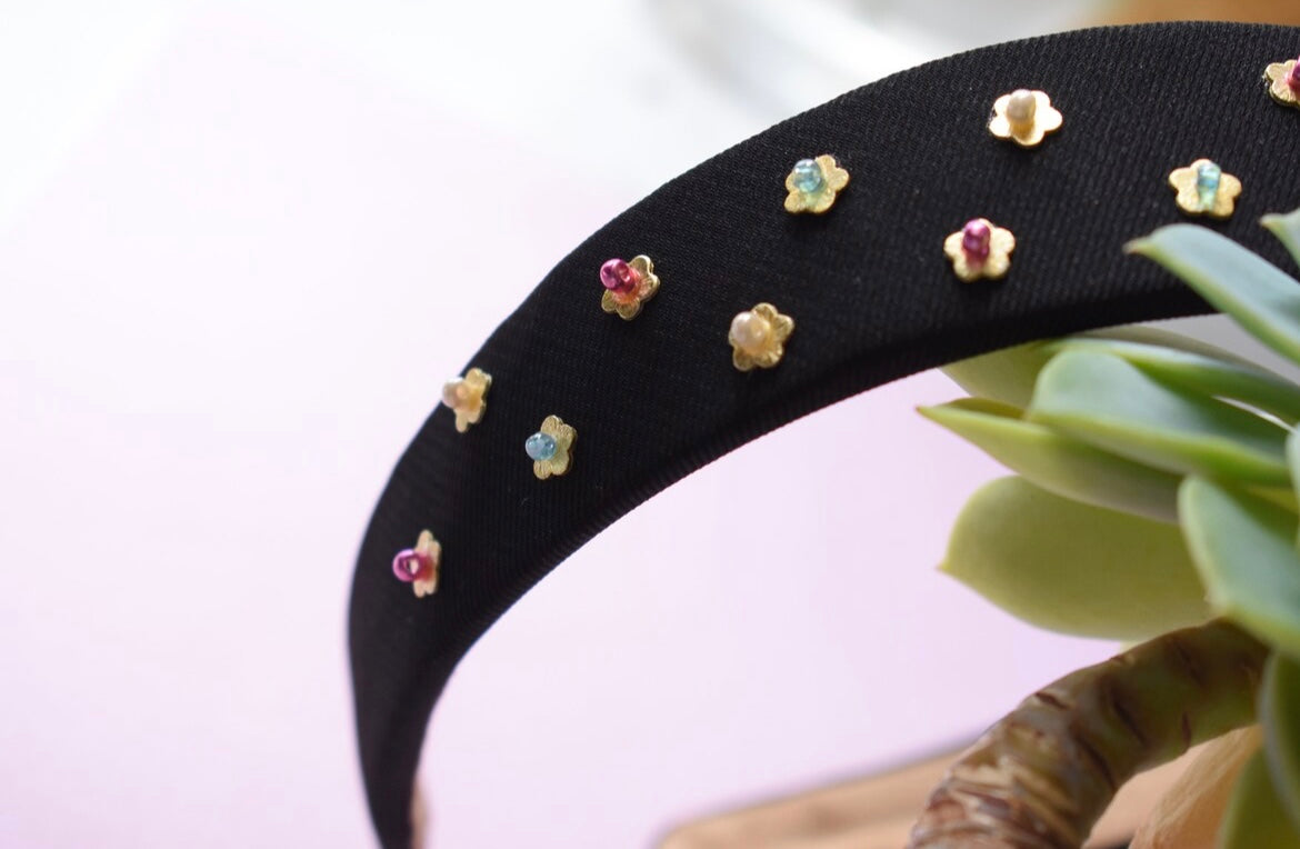 Secret Garden - Black & Gold Summer Headband