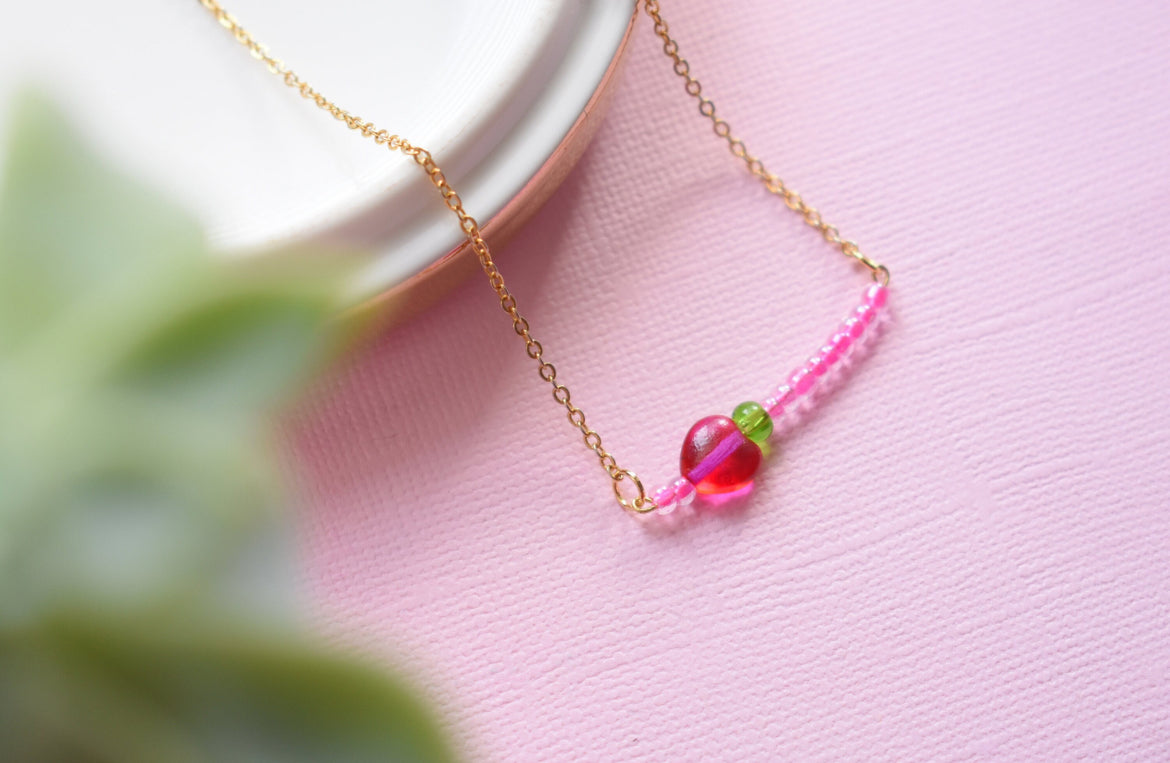 Berry Dainty - Gold Plated | Beaded Necklace