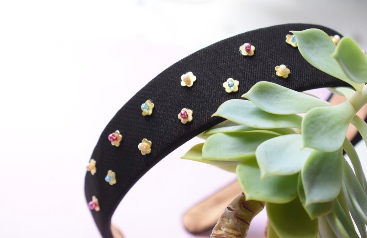 Secret Garden - Black & Gold Summer Headband
