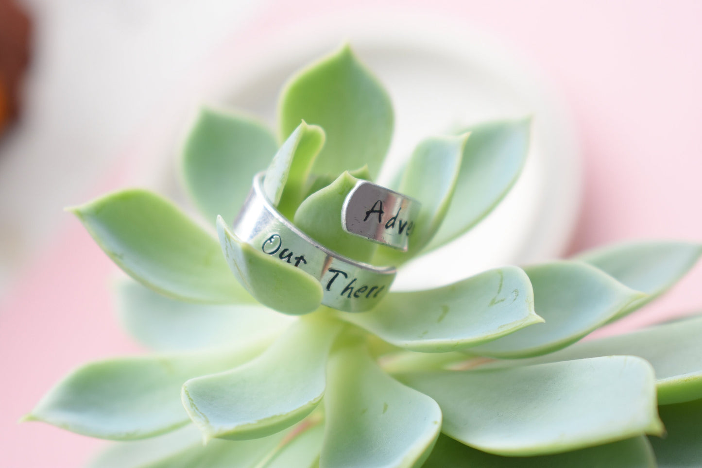 Adventure Is Out There - Aluminum Wrap Ring