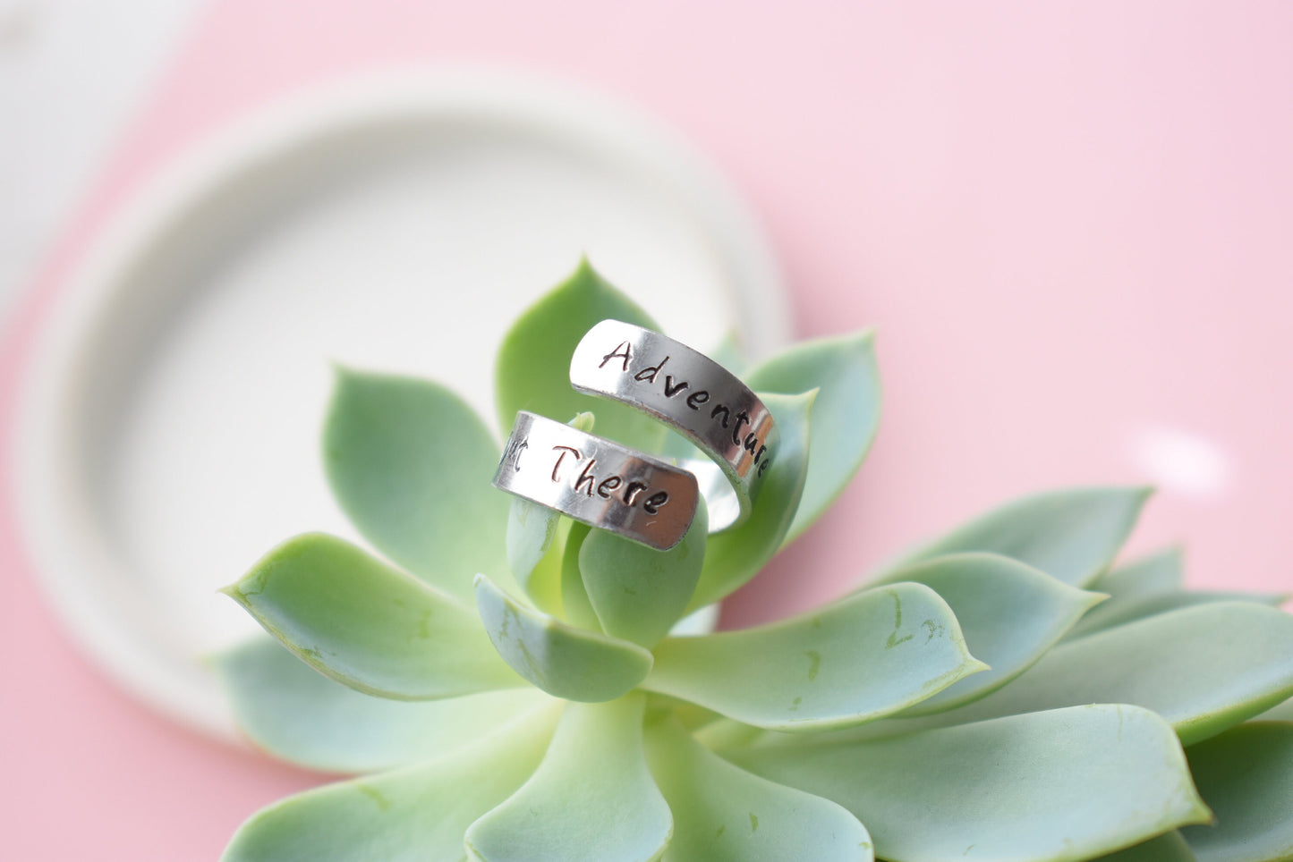 Adventure Is Out There - Aluminum Wrap Ring