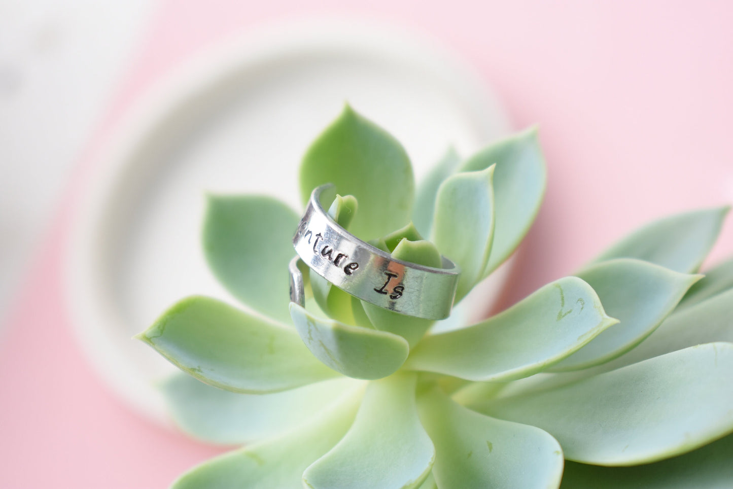 Adventure Is Out There - Aluminum Wrap Ring