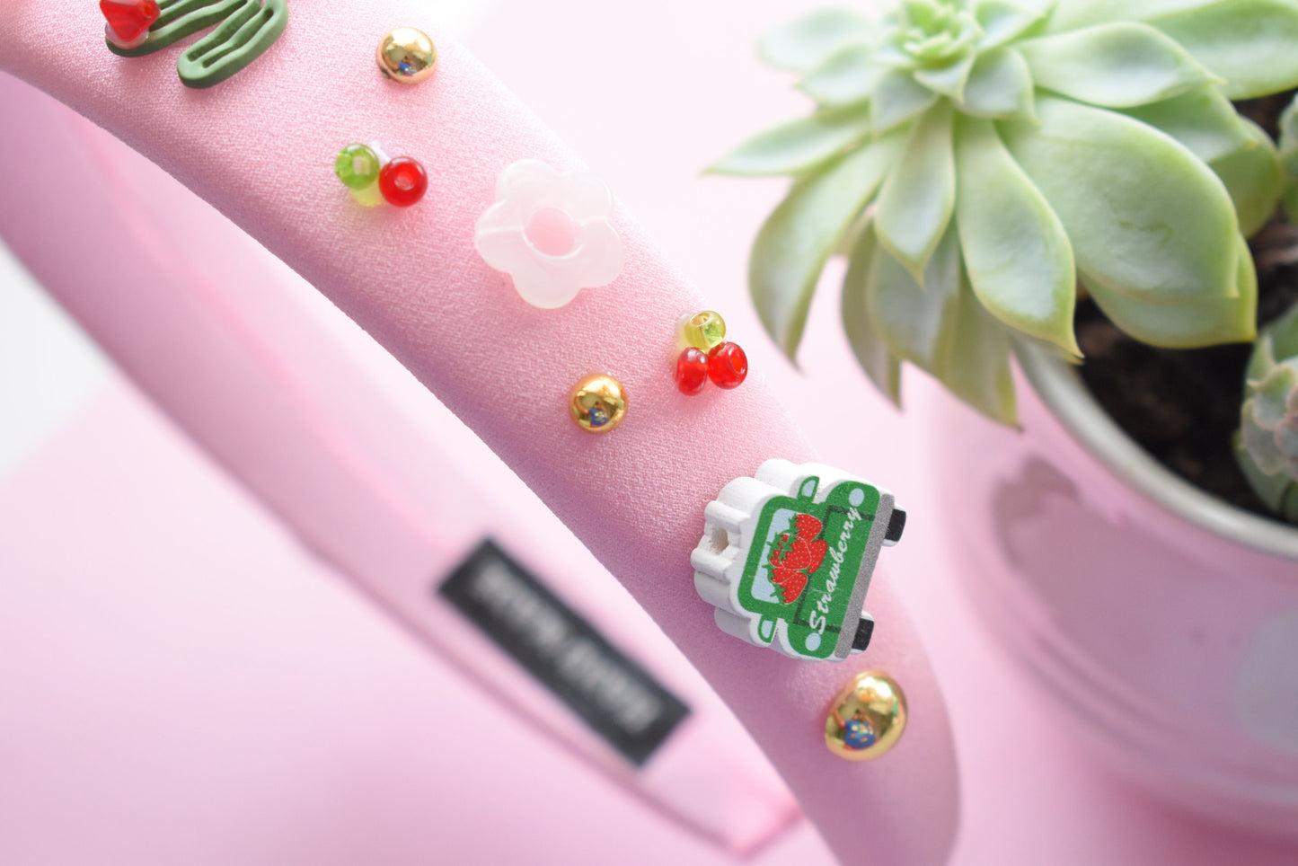Berry Picking - Strawberry & Cactus Charmed Headband