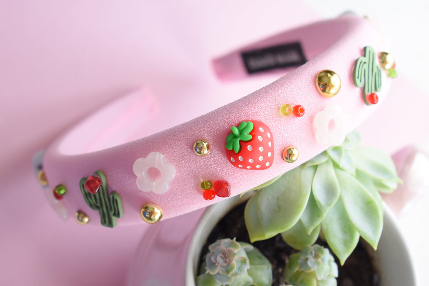 Berry Picking - Strawberry & Cactus Charmed Headband