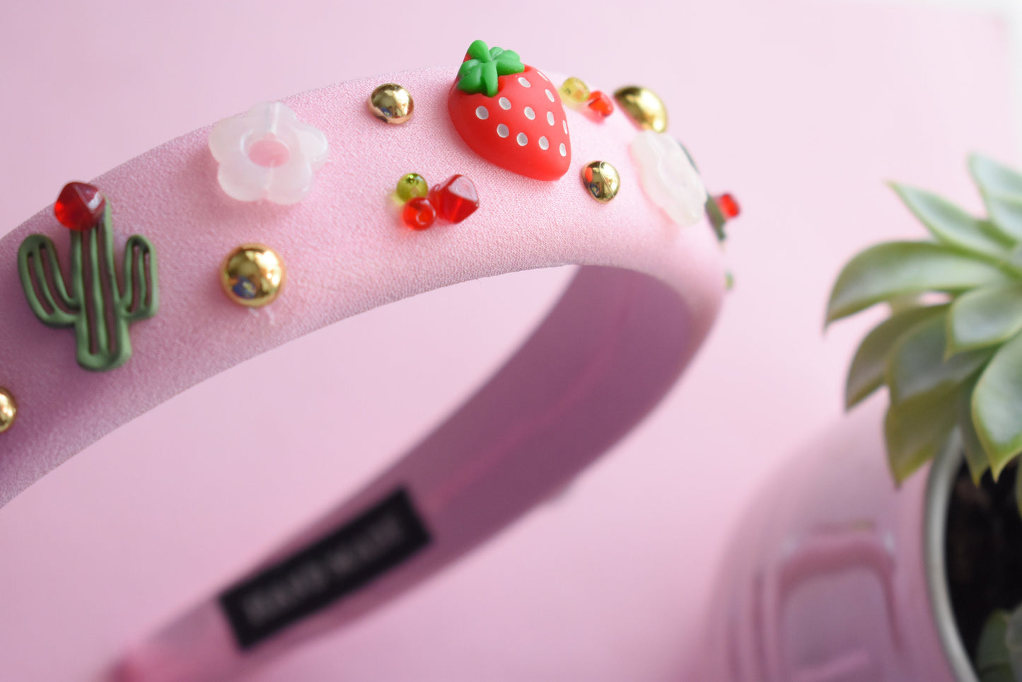 Berry Picking - Strawberry & Cactus Charmed Headband