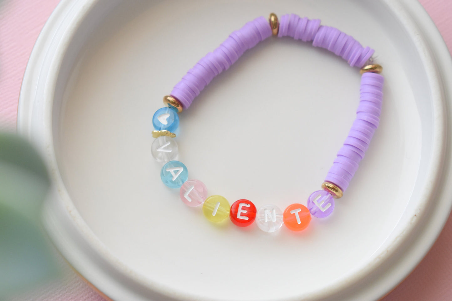 Spanish Personalized Heishi Friendship Bracelet Stack - Summer & Spring Bracelet Set - Custom Beaded Bracelets - Friendship Jewelry