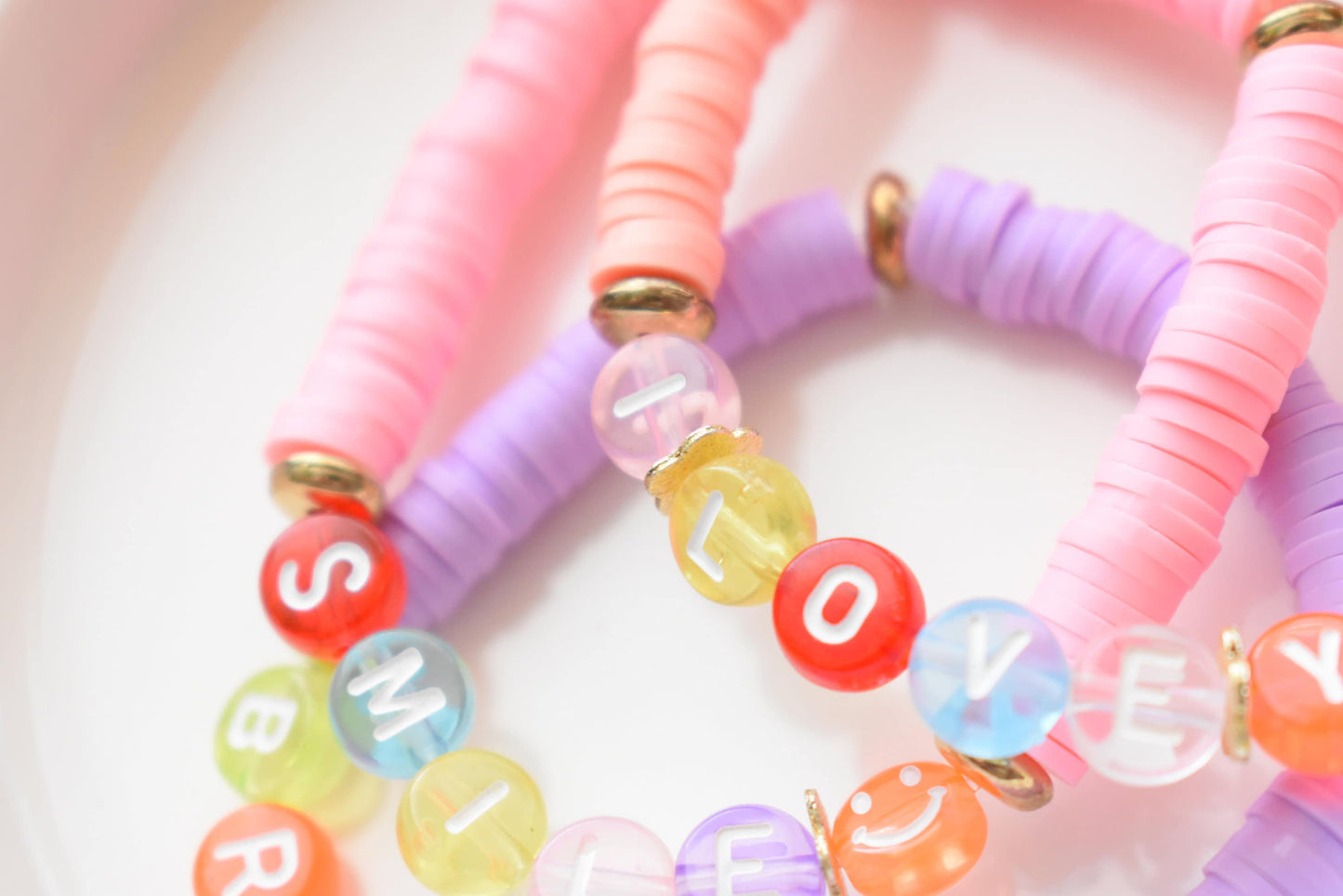 Personalized Heishi Friendship Bracelet Stack | Friendship Bracelets