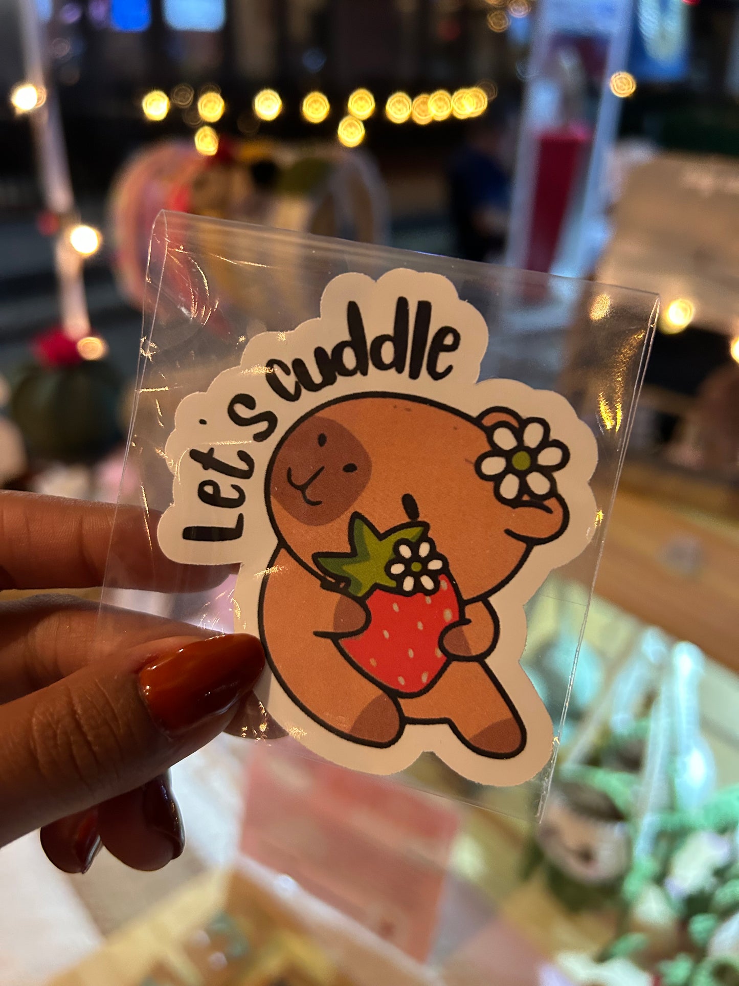 Let’s Cuddle - Waterproof Vinyl Sticker