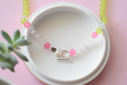 Pink Lemonade - Beaded Necklace