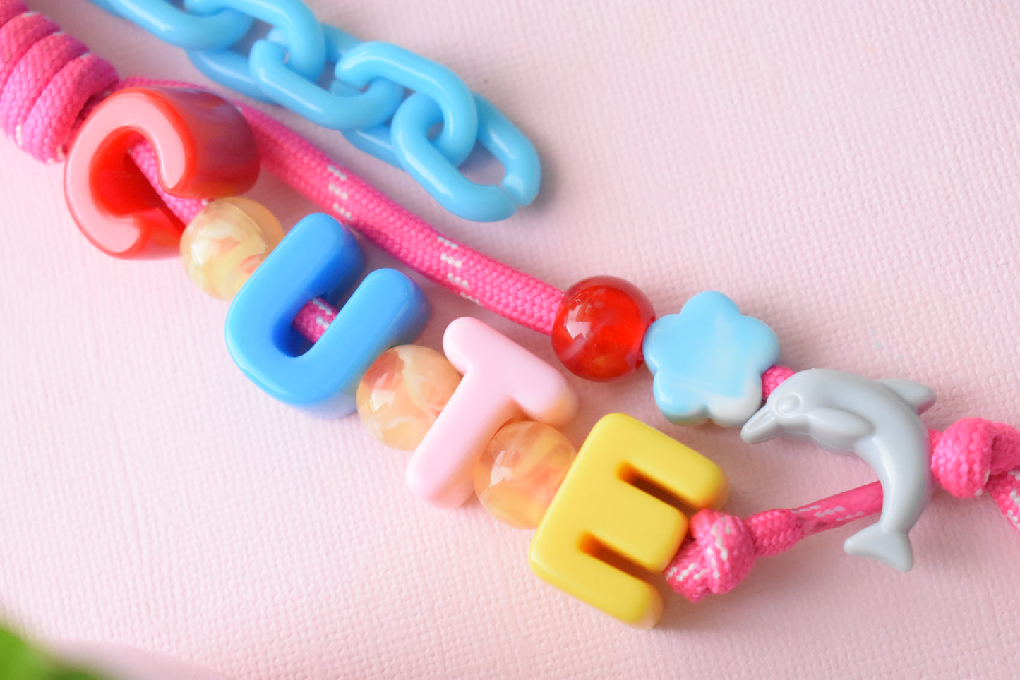 Chunky Letter Paracord Bag Charm & Keychain | Backpack Charm | Cute