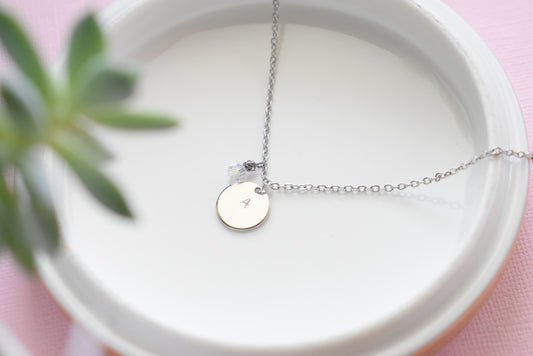 Silver Initial - Gold Plated Necklace