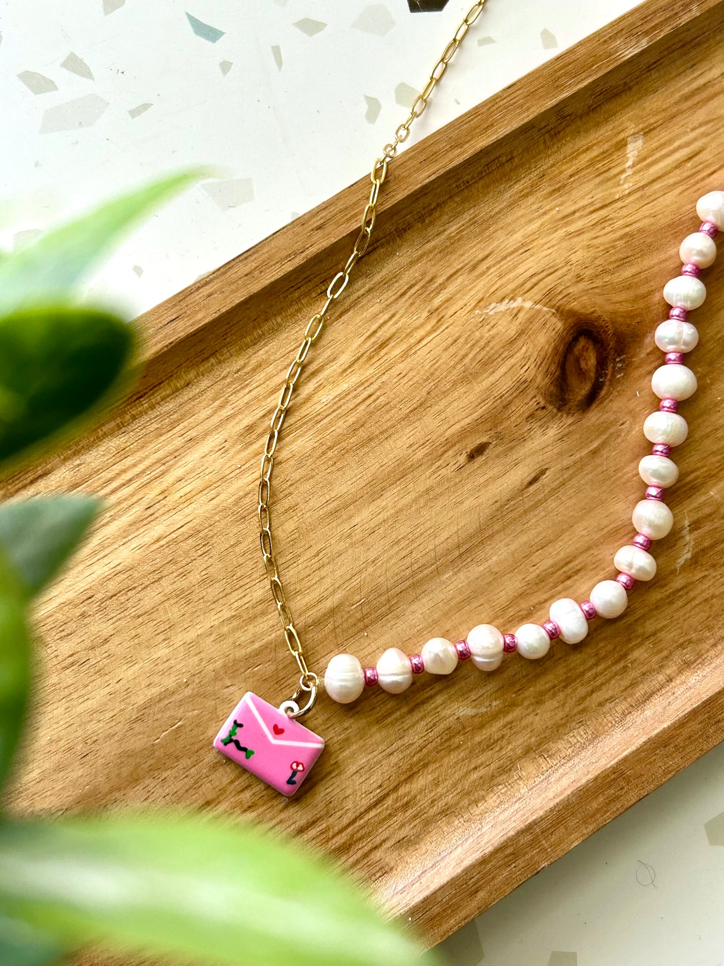 Me + You - Gold Plated & Fresh Water Pearl Necklace