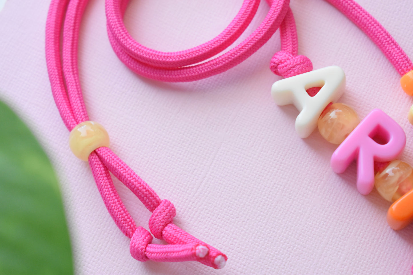 Chunky Letter Bead Paracord Lanyard | Teacher & School ID Badge Holder | Art