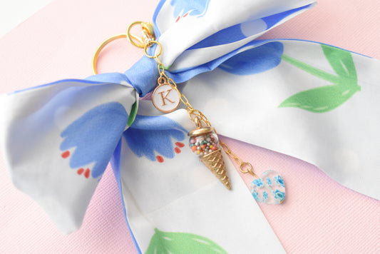 Blue Tulips - Bag/Key Charm