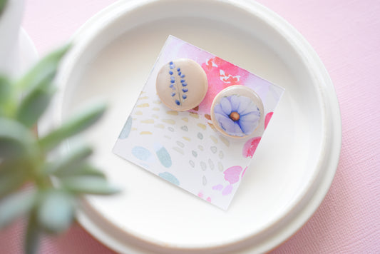 Flower Studs - Clay Earrings