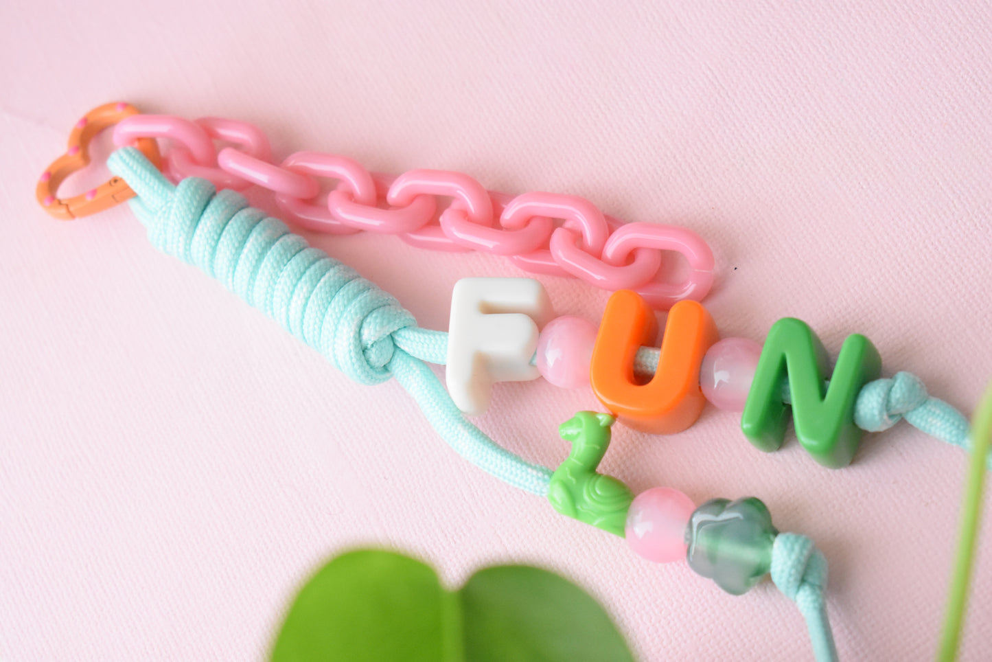 Chunky Letter Paracord Bag Charm & Keychain | Backpack Charm | Fun