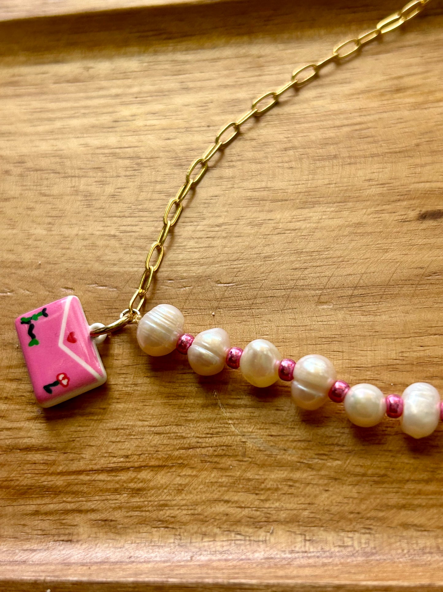 Me + You - Gold Plated & Fresh Water Pearl Necklace