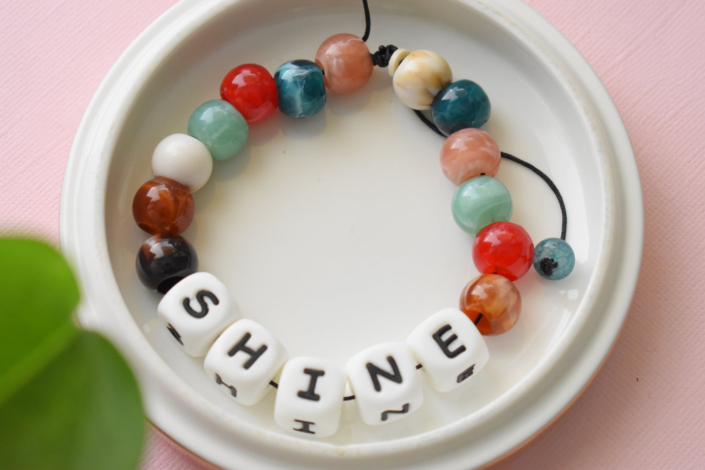 Back to School Chunky Letter Beaded Bracelet – Trendy Friendship Bracelet for Students & Teachers | Shine
