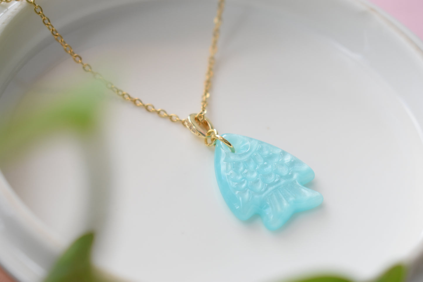 Aqua - Fish Pendant Necklace