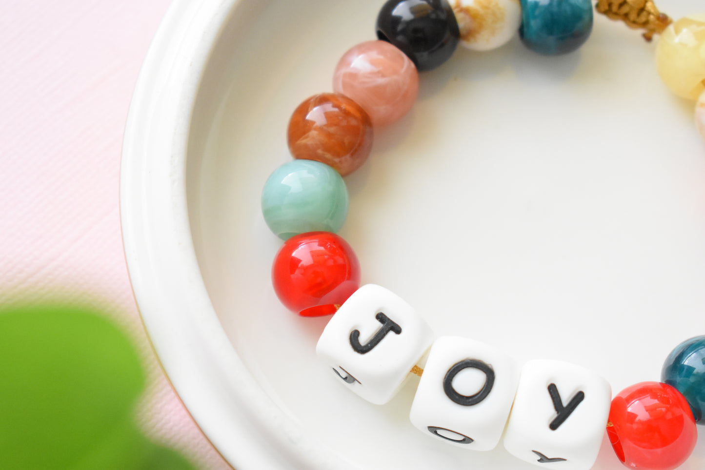 Back to School Chunky Letter Beaded Bracelet – Trendy Friendship Bracelet for Students & Teachers | Joy