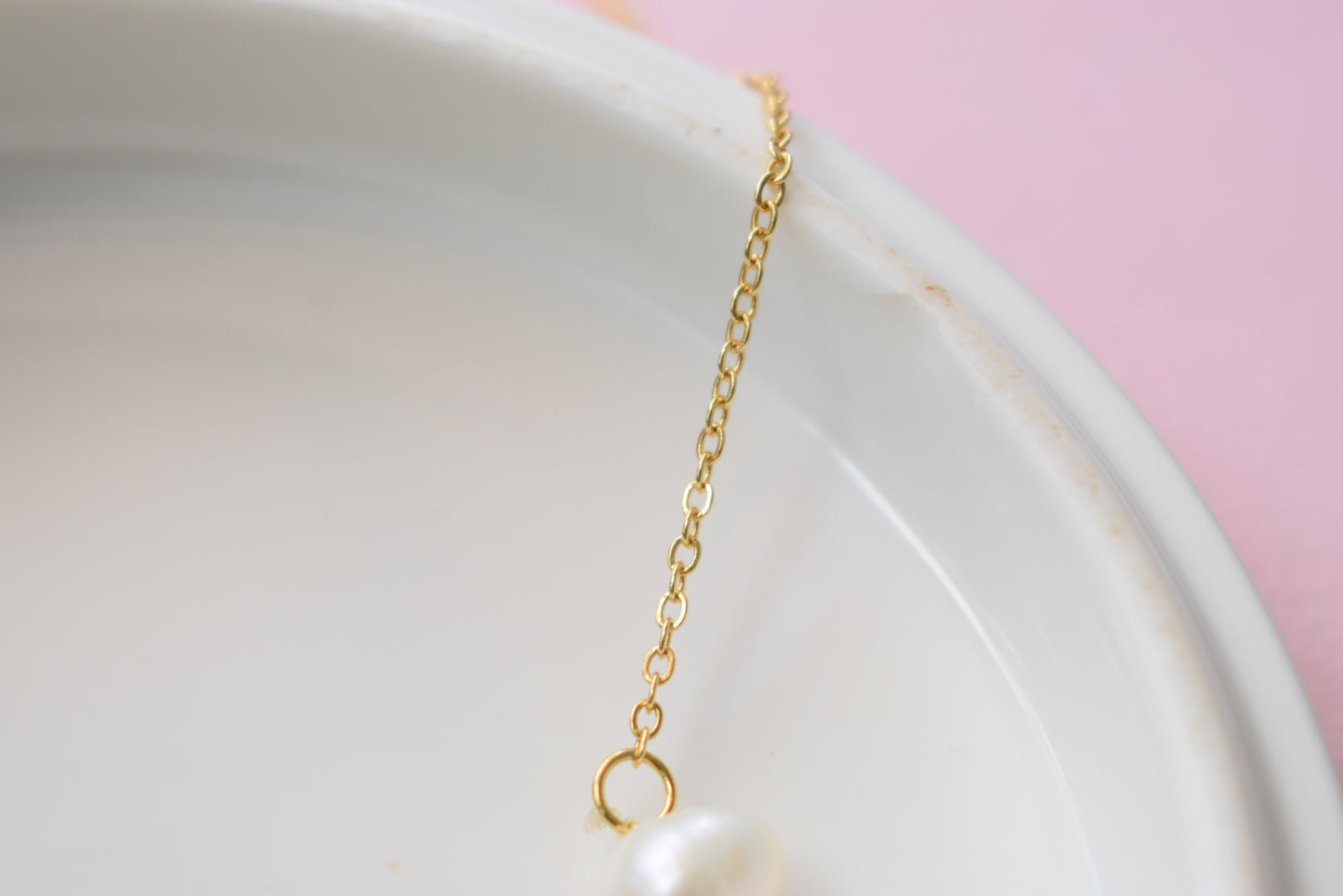 Golden Tide - Gold Plated and Fresh Water Pearl Necklace