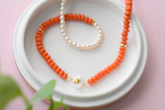 Honey drop - Pearl Necklace