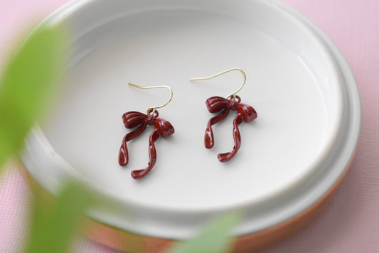 Ribbon - Dangle Earrings