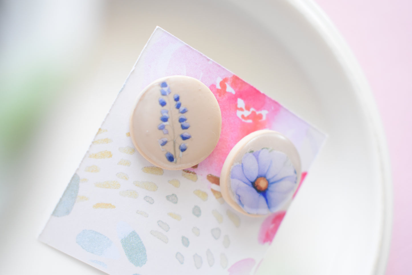 Flower Studs - Clay Earrings