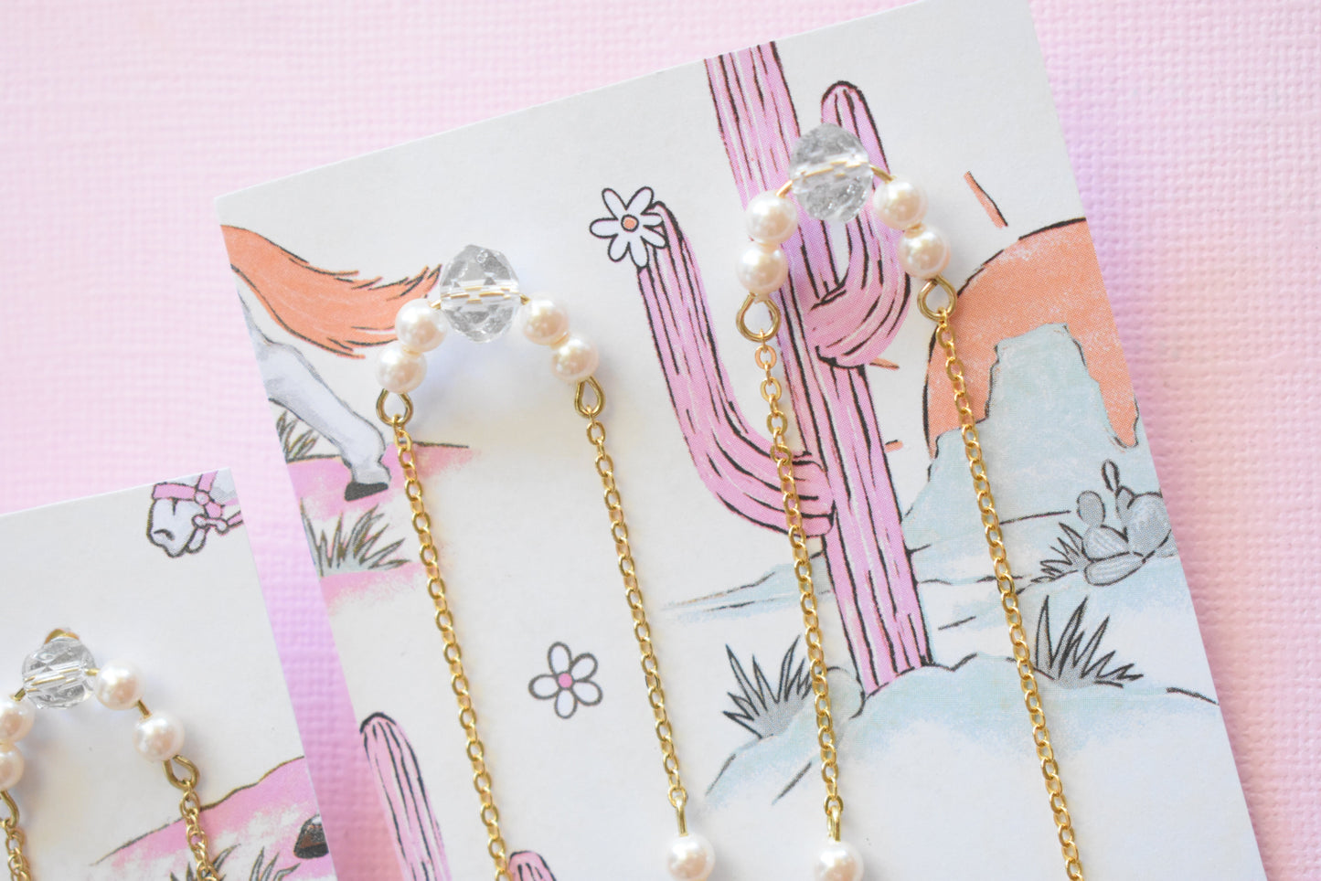 Snow Flake - Chain Earrings