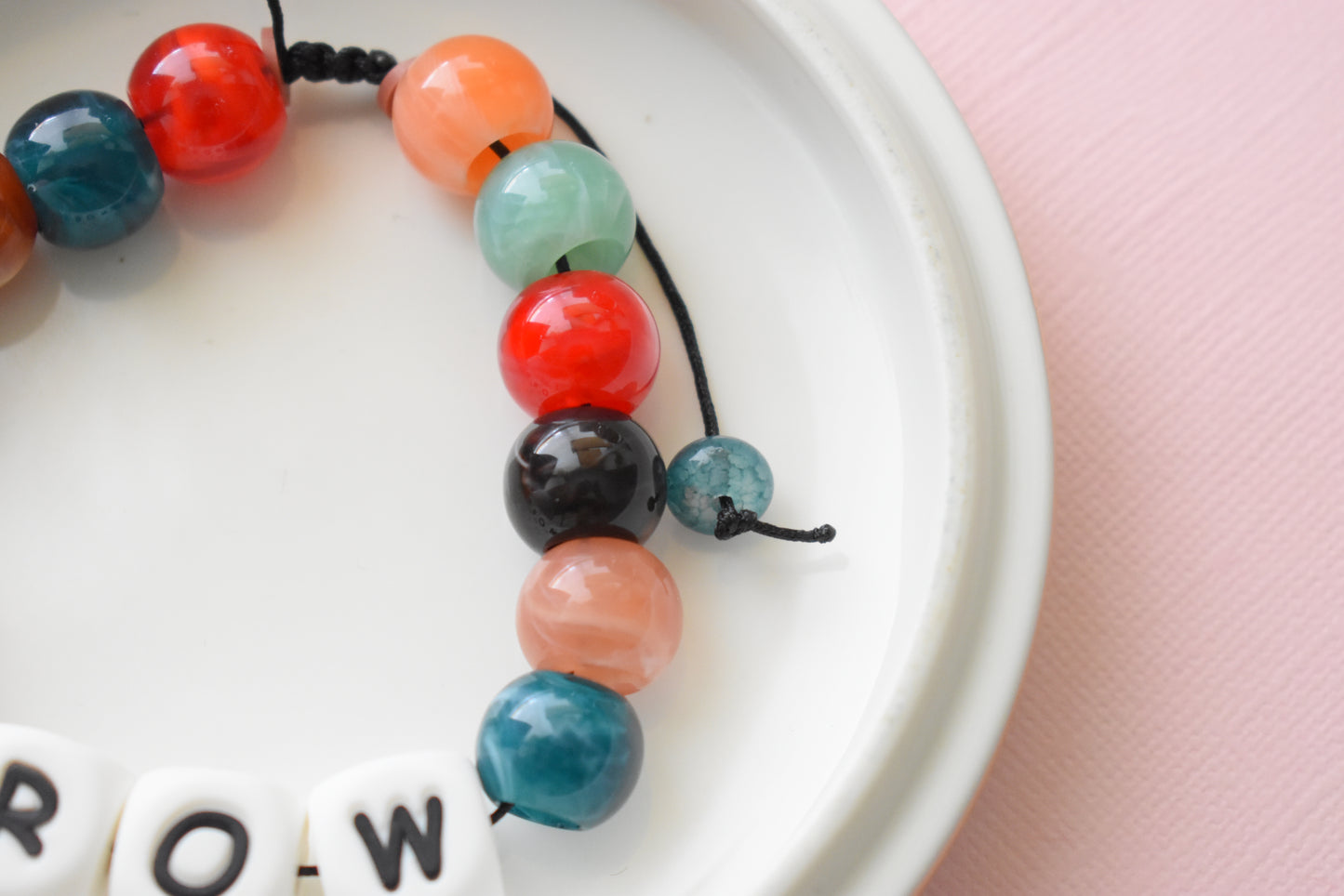 Back to School Chunky Letter Beaded Bracelet – Trendy Friendship Bracelet for Students & Teachers | Grow