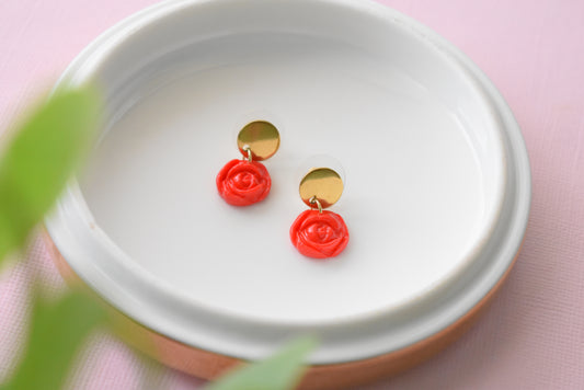 Red + Roses - Dangle/Stud Earrings