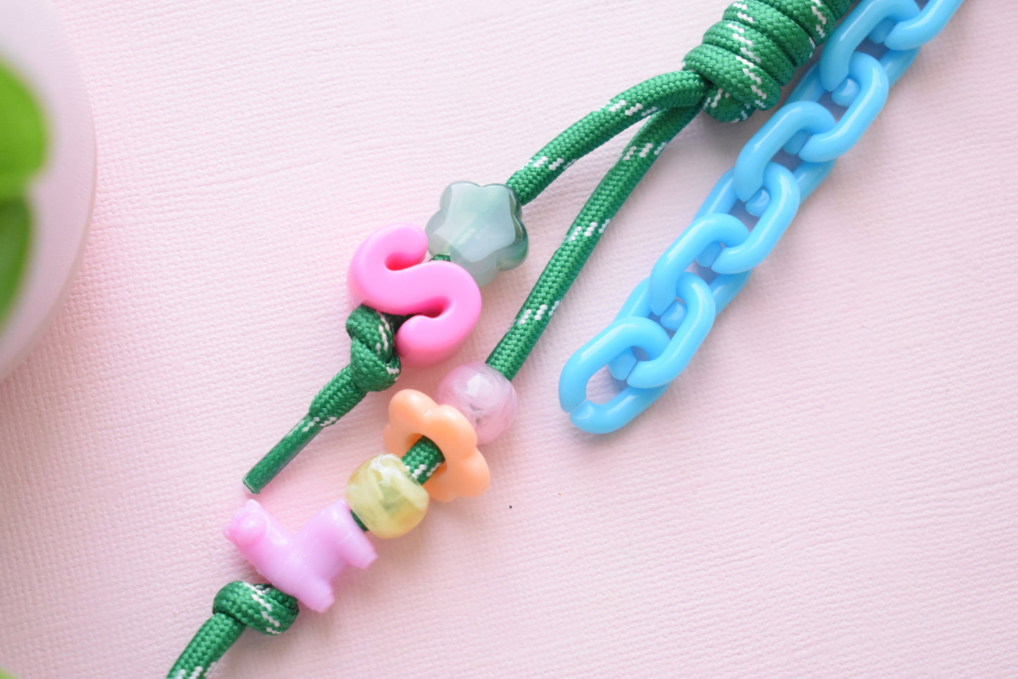 Chunky Letter Paracord Bag Charm & Keychain | Personalized Backpack Charm | Initial