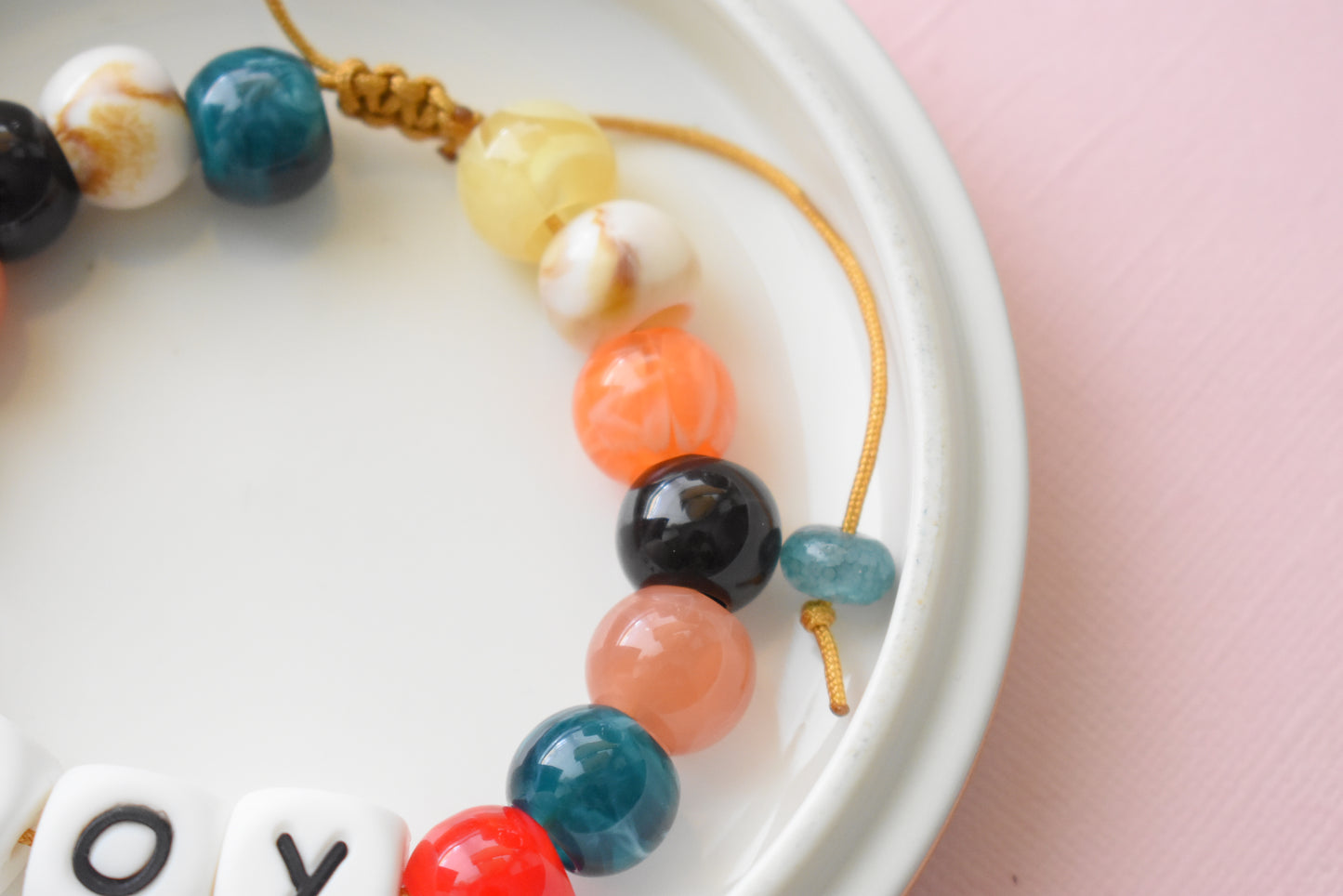 Back to School Chunky Letter Beaded Bracelet – Trendy Friendship Bracelet for Students & Teachers | Joy
