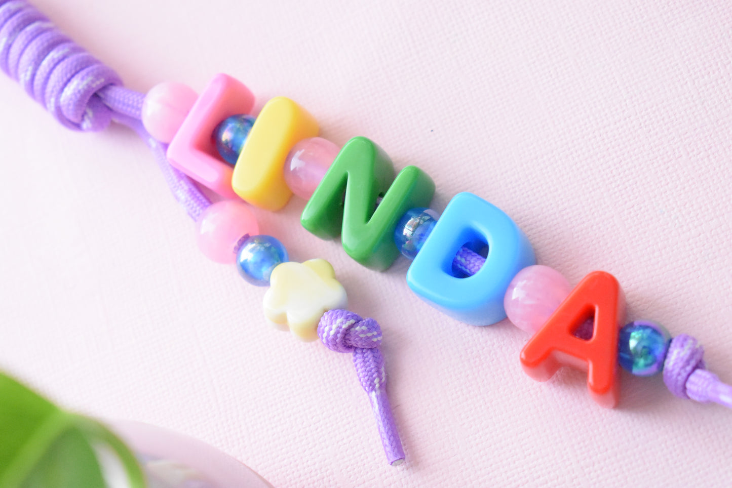 Chunky Letter Paracord Bag Charm & Keychain | Backpack Charm | Linda