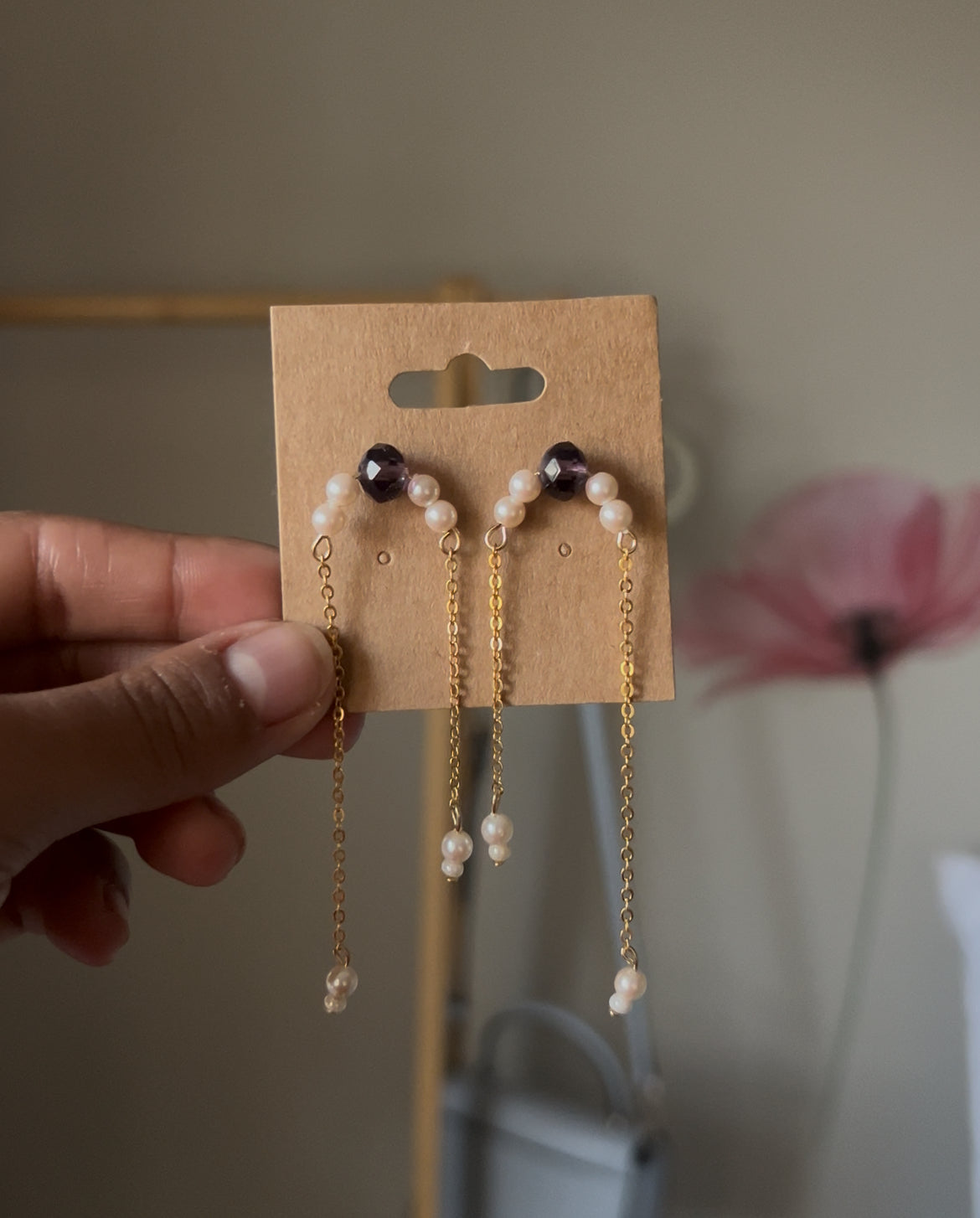 Snow Flake - Fresh Water Pearl Earrings