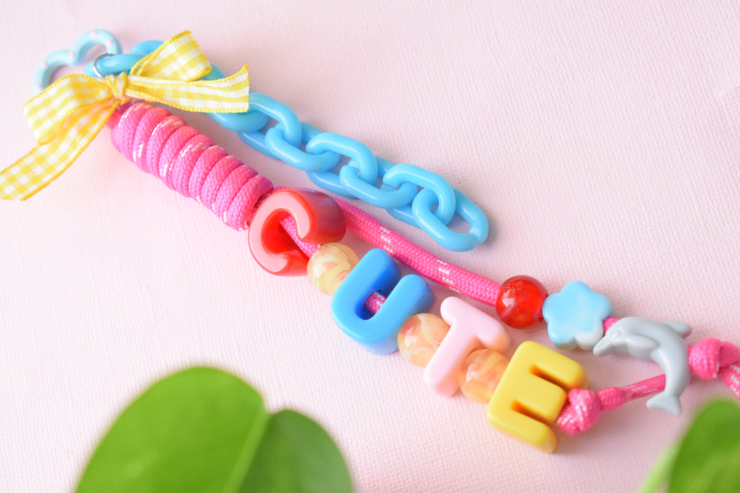 Chunky Letter Paracord Bag Charm & Keychain | Backpack Charm | Cute