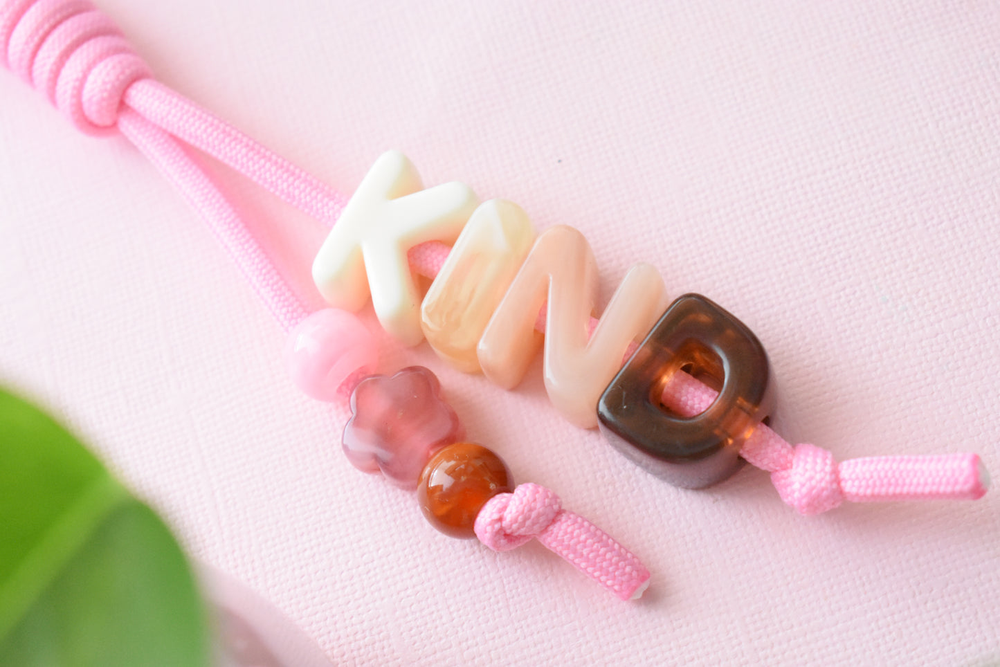 Chunky Letter Paracord Bag Charm & Keychain | Backpack Charm | Kind