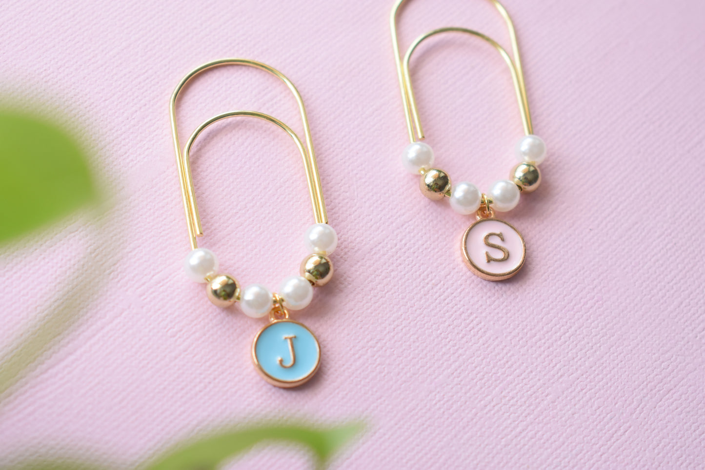 Darling - Initial Paper Clip Bookmarks