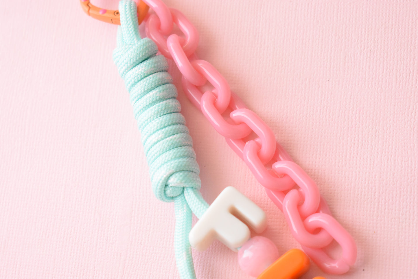 Chunky Letter Paracord Bag Charm & Keychain | Backpack Charm | Fun